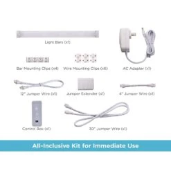 Black & Decker 9 In., Plug-In, LED, White, Works With Alexa Smart Under Cabinet Lighting, 1-Bar -Lamp Parts white black decker under cabinet bar lights leduc9 1cct ack 66 1000