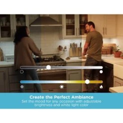 Black & Decker 9 In. Works With Alexa Smart LED Under Cabinet Lighting Kit, Adjustable LEDs, 4-Bars A Certified For Humans Device 13 Black & Decker 9 In. Works With Alexa Smart LED Under Cabinet Lighting Kit, Adjustable LEDs, 4-Bars A Certified For Humans Device -Lamp Parts white black decker under cabinet bar lights leduc9 4cct ack 44 1000