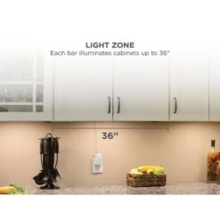 Black & Decker 9 In. LED Warm White 2700K, Dimmable, 5-Bar Under Cabinet Lights Kit With Hands-Free On/Off (Tool-Free Plug-in Install) 16 Black & Decker 9 In. LED Warm White 2700K, Dimmable, 5-Bar Under Cabinet Lights Kit With Hands-Free On/Off (Tool-Free Plug-in Install) -Lamp Parts white black decker under cabinet bar lights leduc9 5wk 44 1000