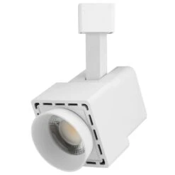 White 20 W Integrated LED Linear Track Cylinder Track Step Head With Adjustable Wattage And Kelvin
