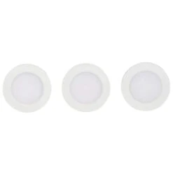 3-Light White LED Puck Light Kit
