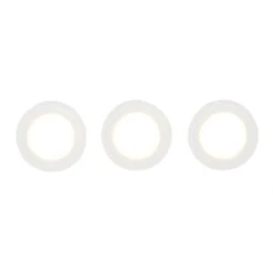 3-Light White LED Puck Light Kit -Lamp Parts white commercial electric puck lights 21353nvkit wh a0 1000