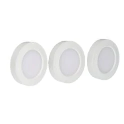3-Light White LED Puck Light Kit -Lamp Parts white commercial electric puck lights 21353nvkit wh c3 1000
