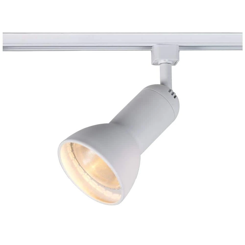 1-Light White R30/PAR30 Large Linear Track Lighting Step Head 3 1-Light White R30/PAR30 Large Linear Track Lighting Step Head