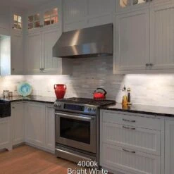 24 In. LED Under Cabinet Light Bar Plug-in Linkable 700 Lumens Adjustable Color Options 2700K 3000K 4000K -Lamp Parts white commercial electric under cabinet bar lights 54194201 1f 1000