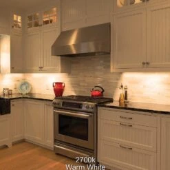 24 In. LED Under Cabinet Light Bar Plug-in Linkable 700 Lumens Adjustable Color Options 2700K 3000K 4000K -Lamp Parts white commercial electric under cabinet bar lights 54194201 c3 1000