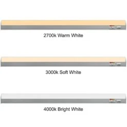 Plug-In 24 Inch Linkable LEDUndercabinet Light Task Under Counter Kitchen Lighting 3 Color Temperature Options -Lamp Parts white commercial electric under cabinet bar lights 54194202 a0 1000