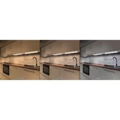 18 In. LED Under Cabinet Light Bar Plug-in Linkable 500 Lumens Adjustable Color Options 2700K 3000K 4000K -Lamp Parts white commercial electric under cabinet bar lights 54195201 c3 1000