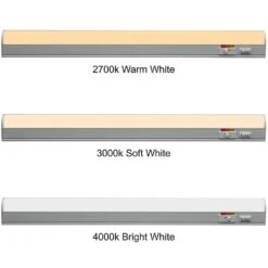 18 In. 8-Watt Plug-in Color Changing LED Under Cabinet Light 3-Position Switch Linkable 500 Lumens (5-Pack) -Lamp Parts white commercial electric under cabinet bar lights 54195202 5pk a0 1000