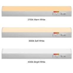 Plug-In 12 Inch Linkable LED Undercabinet Light Task Under Counter Kitchen Lighting 3 Color Temperature Options -Lamp Parts white commercial electric under cabinet bar lights 54196202 a0 1000