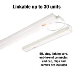 Plug-In 12 Inch Linkable LED Undercabinet Light Task Under Counter Kitchen Lighting 3 Color Temperature Options -Lamp Parts white commercial electric under cabinet bar lights 54196202 c3 1000