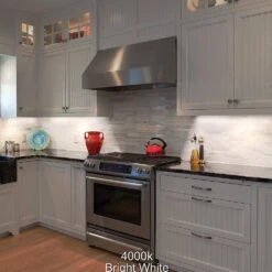 9 In. LED Under Cabinet Light Bar Plug-in Linkable 250 Lumens Adjustable Color Options 2700K 3000K 4000K -Lamp Parts white commercial electric under cabinet bar lights 54197201 1f 1000