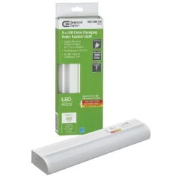 9 In. LED Under Cabinet Light Bar Plug-in Linkable 250 Lumens Adjustable Color Options 2700K 3000K 4000K