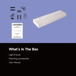 12 In. Hardwired White Integrated LED 5CCT Linkable Under CabinetLight -Lamp Parts white commercial electric under cabinet bar lights 57102 wh 31 1000