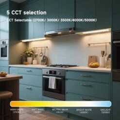 24 In. Hardwired White Integrated LED 5 CCT Linkable Under Cabinet LightLight 18 24 In. Hardwired White Integrated LED 5 CCT Linkable Under Cabinet LightLight -Lamp Parts white commercial electric under cabinet bar lights 57104 wh 76 1000