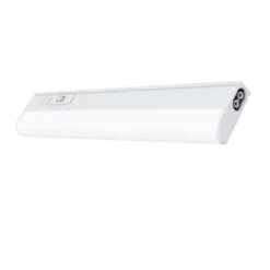 12 In. Plug-In White Integrated LED Linkable 2-Brightness Level Under Cabinet Light Task/Kitchen 5 Selectable White CCT