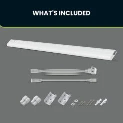 36 In. Plug-In White Integrated LED Linkable 2-Brightness Level Under Cabinet Light Task/Kitchen 5 Selectable White CCT -Lamp Parts white commercial electric under cabinet bar lights ucl36 5cct 2dim hd c3 1000