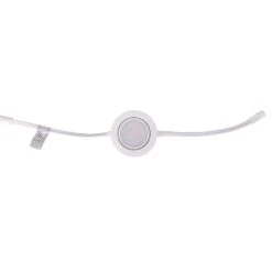 Hardwired 1 Light Dimmable Integrated LED Under Cabinet Puck Light In White Finish