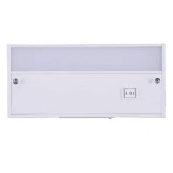 8 In. Hardwired/Plug-in White Finish Dimmable Warm White Integrated LED Linkable Under Cabinet Light