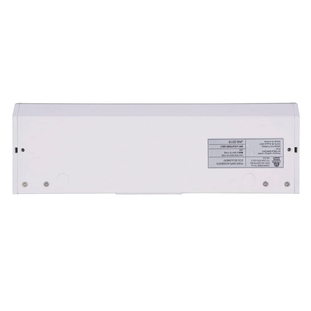 12 In. Hardwired/Plug-in White Finish Dimmable Warm White Integrated LED Linkable Under Cabinet Light 5 12 In. Hardwired/Plug-in White Finish Dimmable Warm White Integrated LED Linkable Under Cabinet Light - Image 3