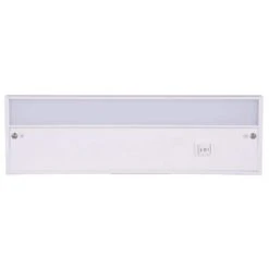 12 In. Hardwired/Plug-in White Finish Dimmable Warm White Integrated LED Linkable Under Cabinet Light