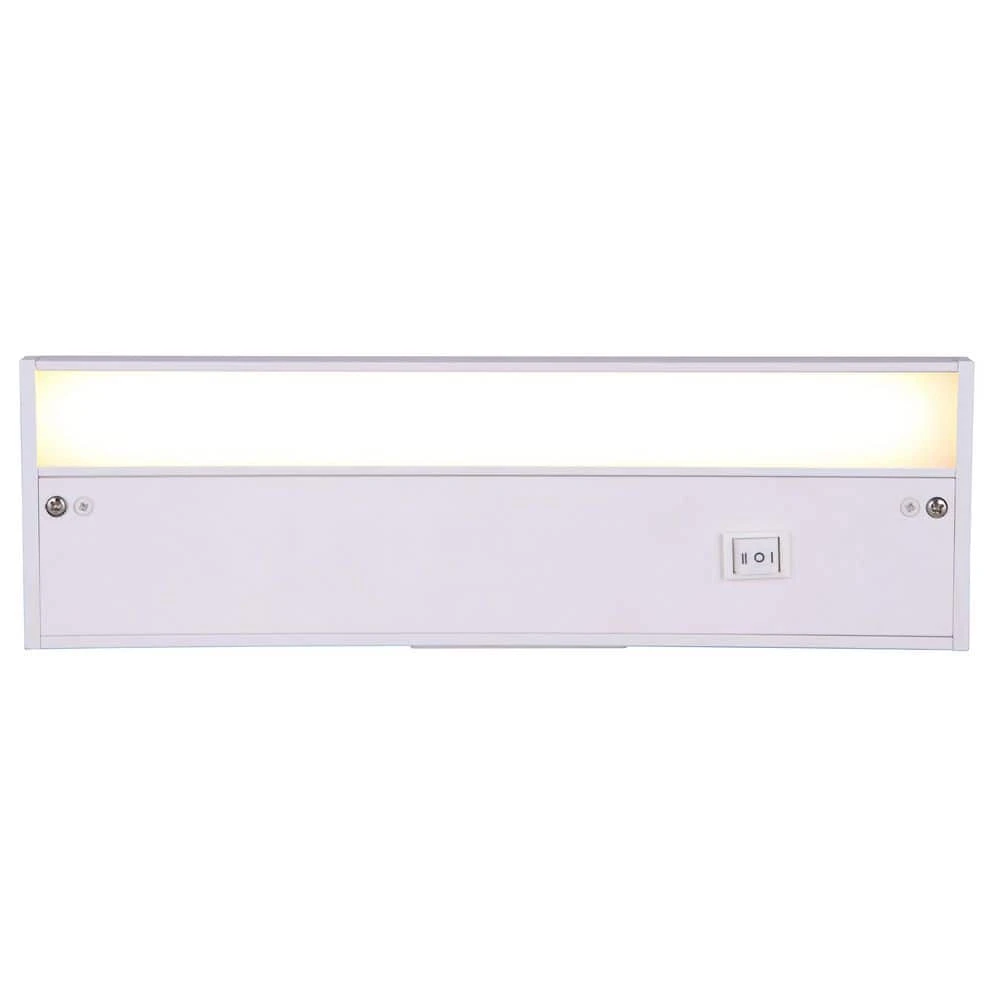 12 In. Hardwired/Plug-in White Finish Dimmable Warm White Integrated LED Linkable Under Cabinet Light 4 12 In. Hardwired/Plug-in White Finish Dimmable Warm White Integrated LED Linkable Under Cabinet Light - Image 2