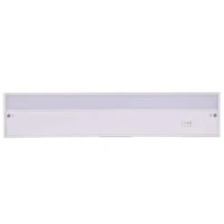 18 In. Hardwired/Plug-in White Finish Dimmable Warm White Integrated LED Linkable Under Cabinet Light