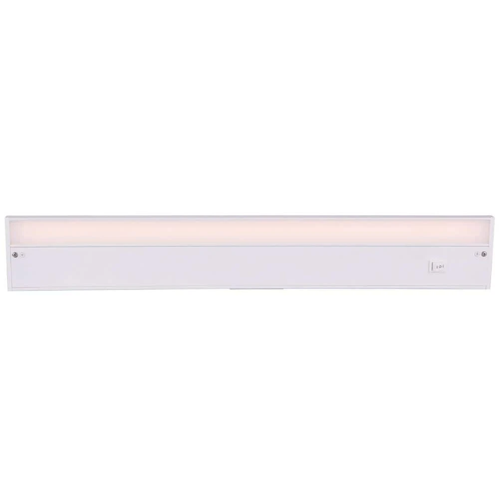 24 In. Hardwired/Plug-in White Finish Dimmable Warm White Integrated LED Linkable Under Cabinet Light 4 24 In. Hardwired/Plug-in White Finish Dimmable Warm White Integrated LED Linkable Under Cabinet Light - Image 2
