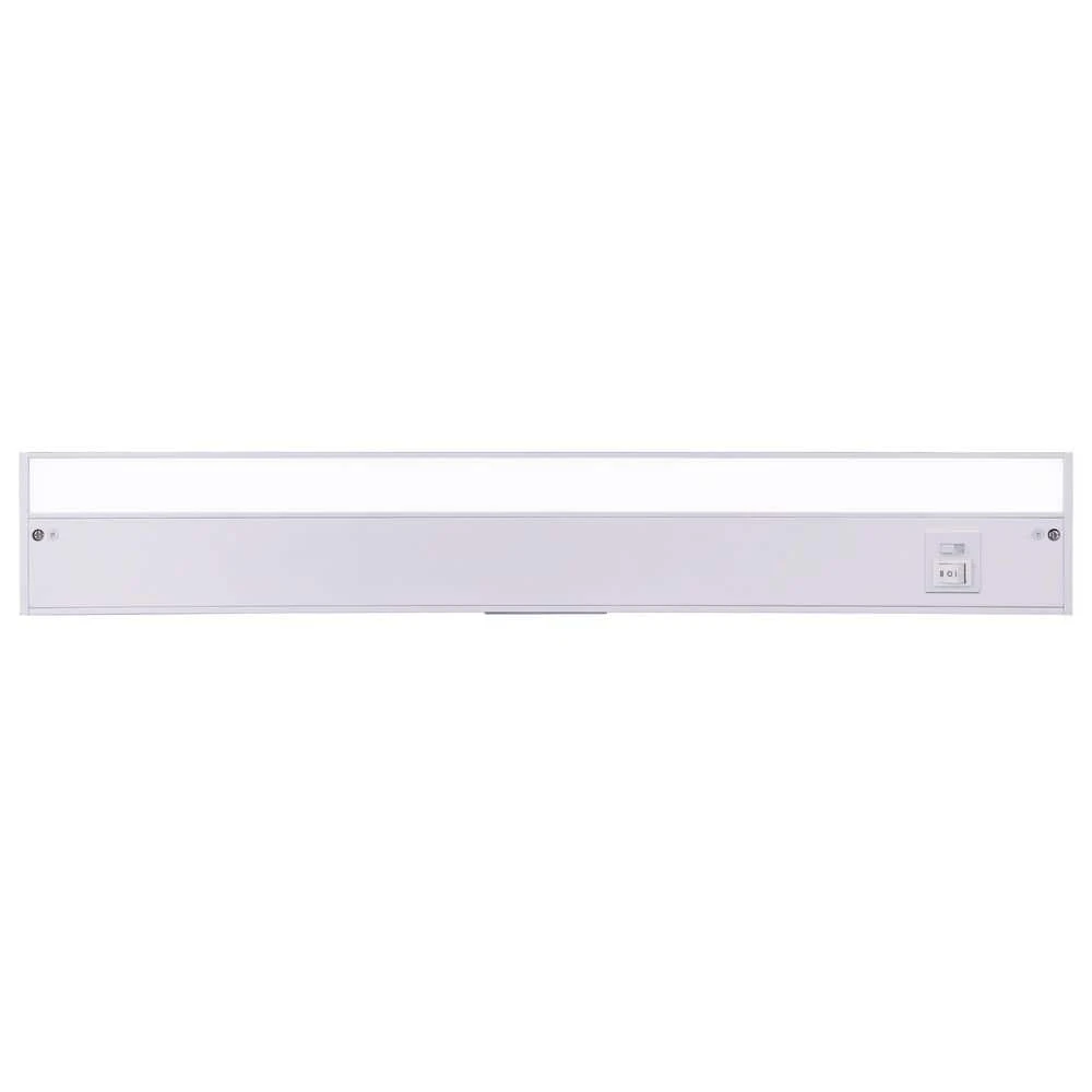 24 In. Hardwired/Plug-in White Finish Dimmable Integrated LED Adjustable White CCT Linkable Under Cabinet Light 3 24 In. Hardwired/Plug-in White Finish Dimmable Integrated LED Adjustable White CCT Linkable Under Cabinet Light