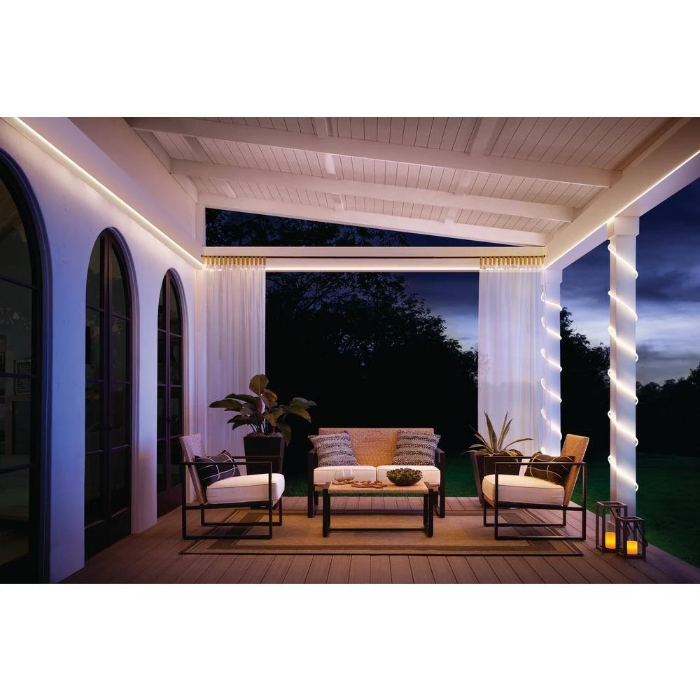 16.4 Ft. Plug-In Bright White LED 360° Outdoor Dimmable Linkable Rope Light With Remote Control 5 16.4 Ft. Plug-In Bright White LED 360° Outdoor Dimmable Linkable Rope Light With Remote Control - Image 3