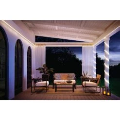 32.8 Ft. Plug-In Bright White LED 360° Outdoor Dimmable Linkable Rope Light With Remote Control -Lamp Parts white ecosmart rope lights al nr ww 32ft a0 1000