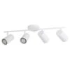 EGLO Calloway 2 Ft. White Hard Wired Fixed Track Lighting Kit With White Metal Cylinder Adjustable Lamp Heads -Lamp Parts white eglo track lighting kits 205165a 64 1000