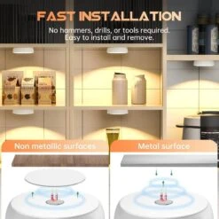 6 Light Dimmable Color Changing Warm White Integrated LED Under Cabinet Puck Light Motion Sensor With Remote 6-Pack -Lamp Parts white ekieudl puck lights 27e227ph007 fa 1000