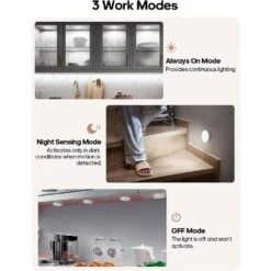 6-Light Dimmable Cold White Integrated LED Under Cabinet Puck Light Motion Sensor With IR Remote 6-Pack -Lamp Parts white ekieudl puck lights 27e229ph007 1f 1000