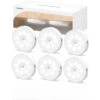 6-Light Dimmable Cold White Integrated LED Under Cabinet Puck Light Motion Sensor With IR Remote 6-Pack -Lamp Parts white ekieudl puck lights 27e229ph007 64 1000
