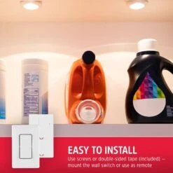 Energizer Battery Operated LED Puck Lights With Remote (2-Pack) 12 Energizer Battery Operated LED Puck Lights With Remote (2-Pack) -Lamp Parts white energizer puck lights 58822 t1 1f 1000