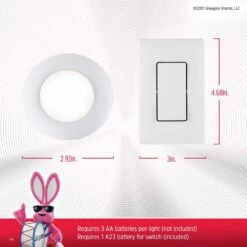 Energizer Battery Operated LED Puck Lights With Remote (2-Pack) 10 Energizer Battery Operated LED Puck Lights With Remote (2-Pack) -Lamp Parts white energizer puck lights 58822 t1 40 1000