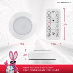 Energizer Battery Operated Color-Changing LED Puck Lights With Remote (6-Pack) 13 Energizer Battery Operated Color-Changing LED Puck Lights With Remote (6-Pack) -Lamp Parts white energizer puck lights 59332 t1 fa 1000