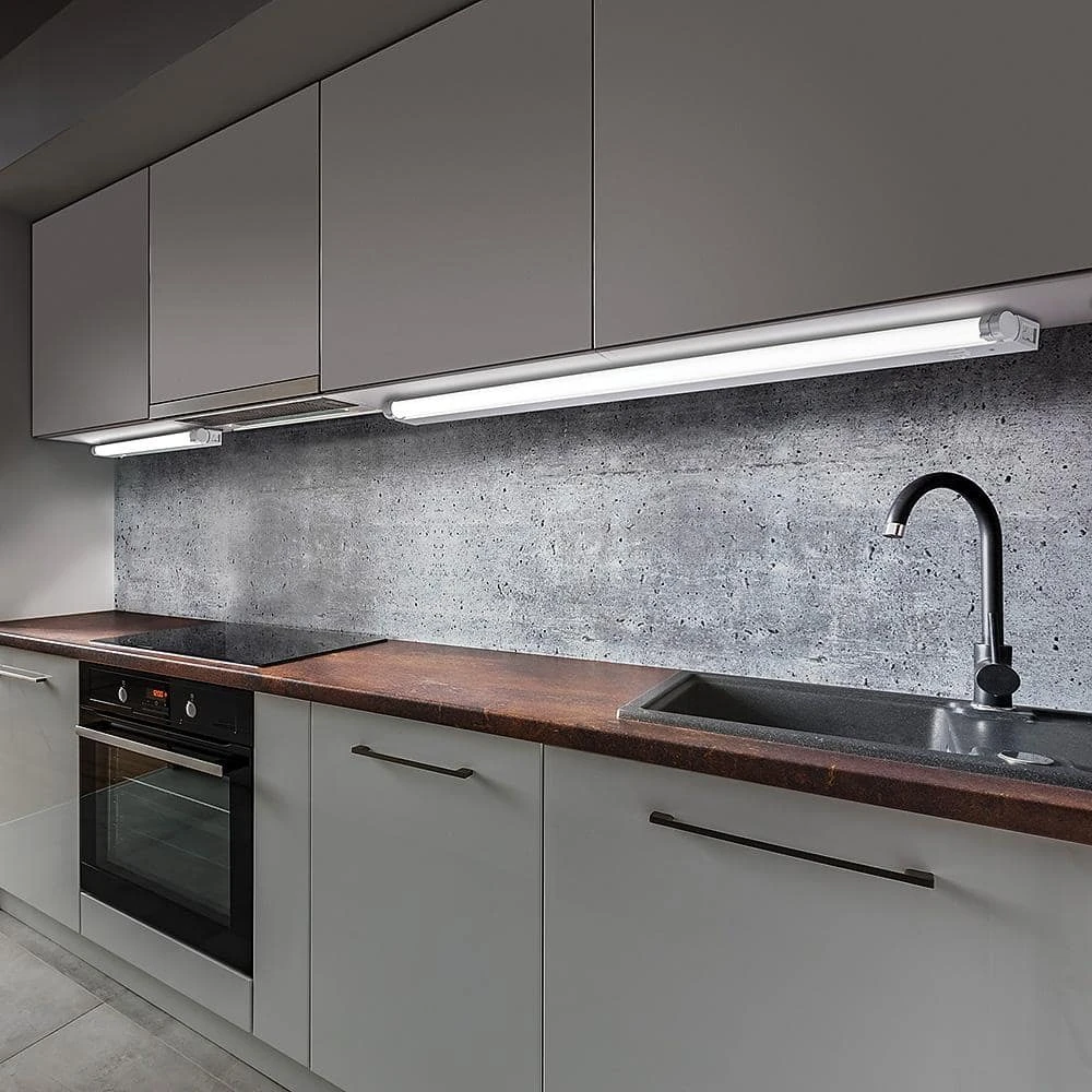 42 In. Linkable LED Beam Adjustable Under Cabinet Strip Light Plug In or Direct Wire 1500 Lumens 3000K Dimmable (5-Pack) 4 42 In. Linkable LED Beam Adjustable Under Cabinet Strip Light Plug In or Direct Wire 1500 Lumens 3000K Dimmable (5-Pack) - Image 2