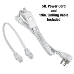 40 In. Ultra Thin Magnetic Shelf Light Plug-in LED Under Cabinet Light Easy Installation 1000 Lumens 5000K Daylight -Lamp Parts white eti lighting under cabinet bar lights 535091610 uc 1f 1000