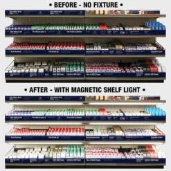 40 In. Ultra Thin Magnetic Shelf Light Plug-in LED Under Cabinet Light Easy Installation 1000 Lumens 5000K Daylight -Lamp Parts white eti lighting under cabinet bar lights 535091610 uc 40 1000