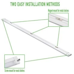40 In. Ultra Thin Magnetic Shelf Light Plug-in LED Under Cabinet Light Easy Installation 1000 Lumens 5000K Daylight -Lamp Parts white eti lighting under cabinet bar lights 535091610 uc a0 1000