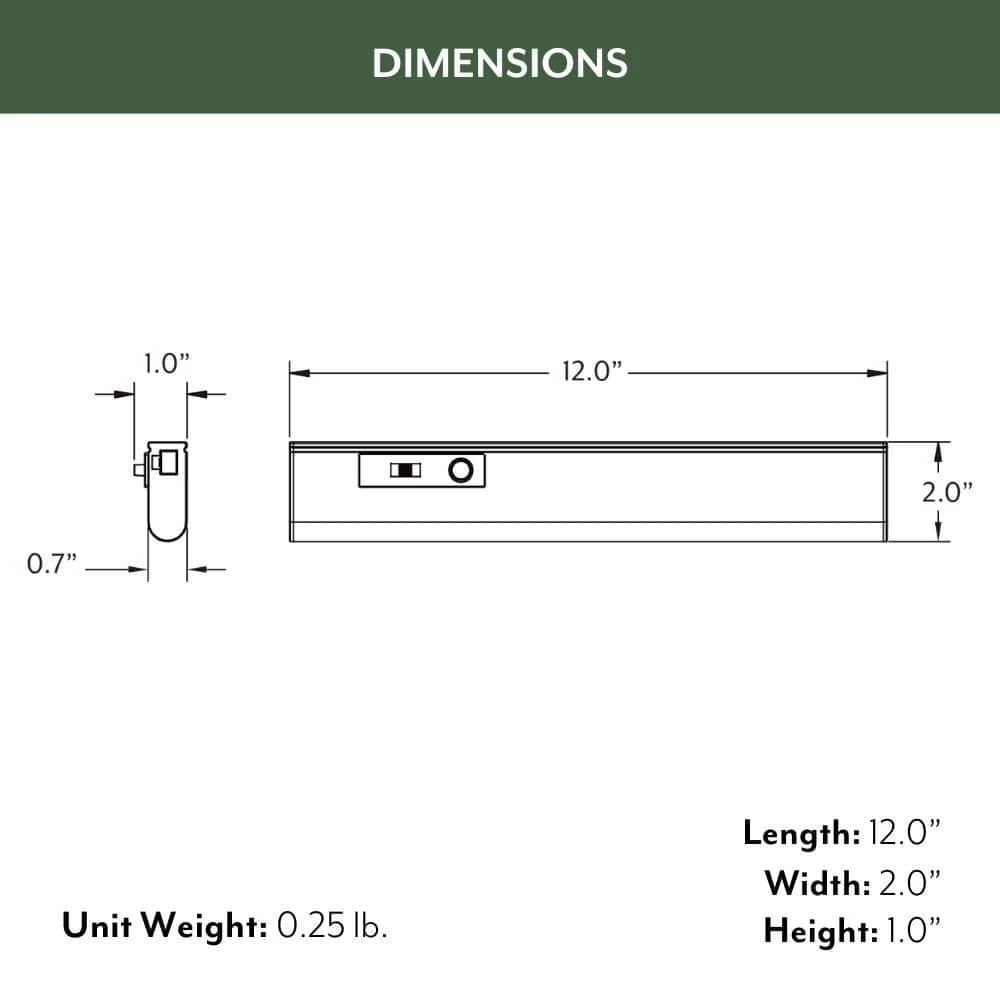 NEXUS 12 In. Plug-in White Integrated LED Linkable Under Cabinet Light 500 Lumens Five Selectable CCT Dimmable 9 NEXUS 12 In. Plug-in White Integrated LED Linkable Under Cabinet Light 500 Lumens Five Selectable CCT Dimmable - Image 7
