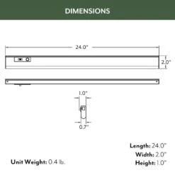 NEXUS 24 In. Plug-in White Integrated LED Linkable Under Cabinet Light 1000 Lumen Five Selectable CCT Dimmable -Lamp Parts white eti lighting under cabinet bar lights b04018301a 77 1000