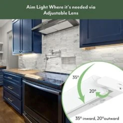 NEXUS 12 In. Plug-in Adjustable Lens White Integrated LED Linkable Under Cabinet Light 400lm Selectable CCT Dimmable -Lamp Parts white eti lighting under cabinet bar lights b04021301a 1d 1000