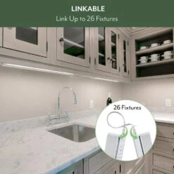 NEXUS 12 In. Plug-in Adjustable Lens White Integrated LED Linkable Under Cabinet Light 400lm Selectable CCT Dimmable -Lamp Parts white eti lighting under cabinet bar lights b04021301a c3 1000