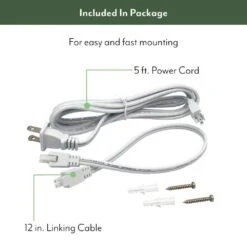 NEXUS 18 In. Plug-in Adjustable Lens White Integrated LED Linkable Under Cabinet Light 750lm Selectable CCT Dimmable -Lamp Parts white eti lighting under cabinet bar lights b04022301a 4f 1000