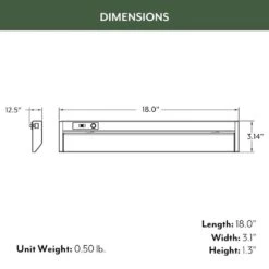 NEXUS 18 In. Plug-in Adjustable Lens Night Light Mode White Integrated LED Linkable Under Cabinet Light Selectable CCT -Lamp Parts white eti lighting under cabinet bar lights b04023301a 1f 1000