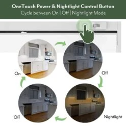 NEXUS 18 In. Plug-in Adjustable Lens Night Light Mode White Integrated LED Linkable Under Cabinet Light Selectable CCT -Lamp Parts white eti lighting under cabinet bar lights b04023301a 77 1000