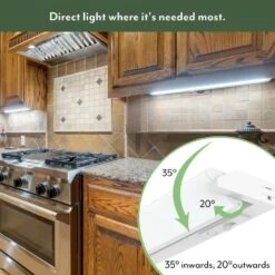 NEXUS 24 In. Plug-in Adjustable Lens Night Light Mode White Integrated LED Linkable Under Cabinet Light Selectable CCT -Lamp Parts white eti lighting under cabinet bar lights b04025301a 1d 1000